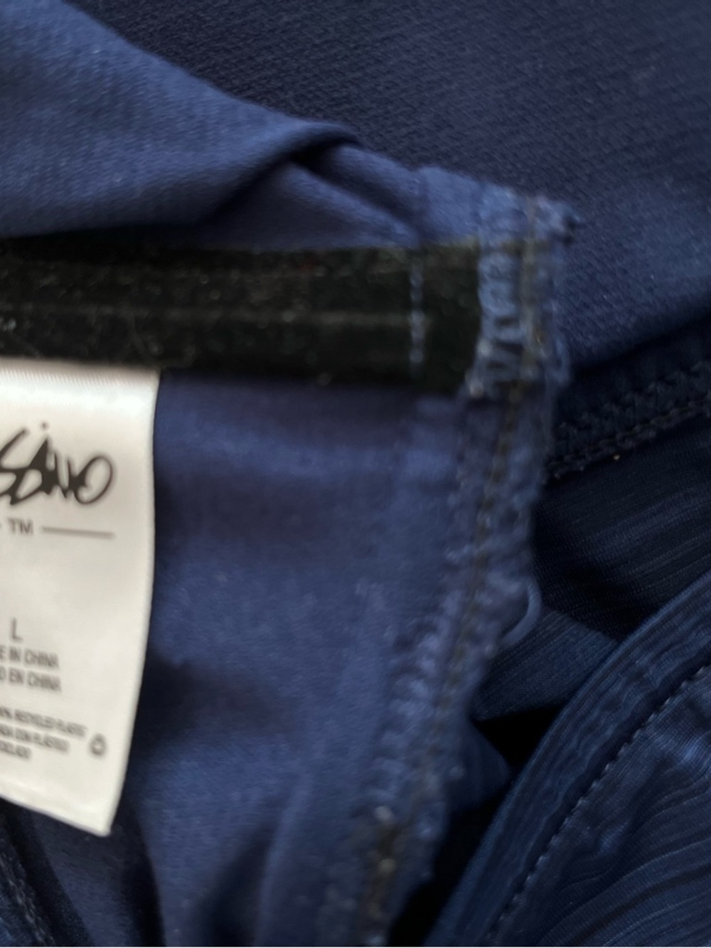 Mossimo tankini swim top size large dark blue removable pads side “bones” - Picture 6 of 7
